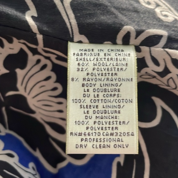 NWOT Rare Elevenses Anthropologie Runway Lapel Navy Wool Trench Coat size 4 🌹 - Picture 14 of 16